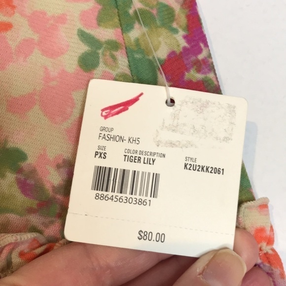 NWT Kate Hill floral tiger lily print skirt - Picture 5 of 7